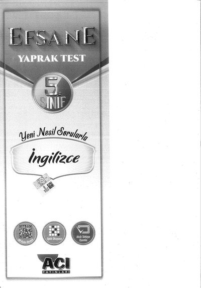 EFSANE YAPRAK TEST İNGİLİZCE Limon Fotokopi