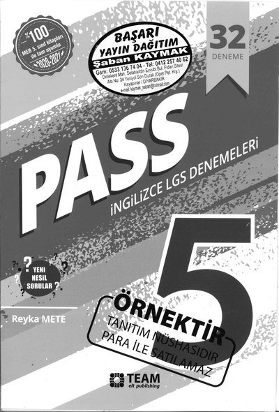 PASS İNGİLİZCE LGS DENEMELERİ