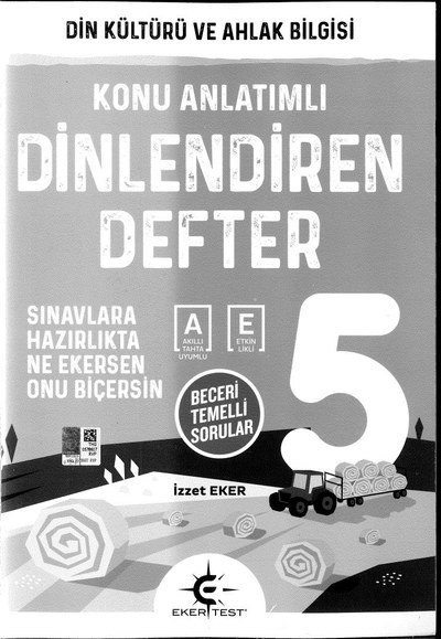 DİN KÜLTÜRÜ VE AHLAK BİLGİSİ DİNLENDİREN DEFTER Limon Fotokopi