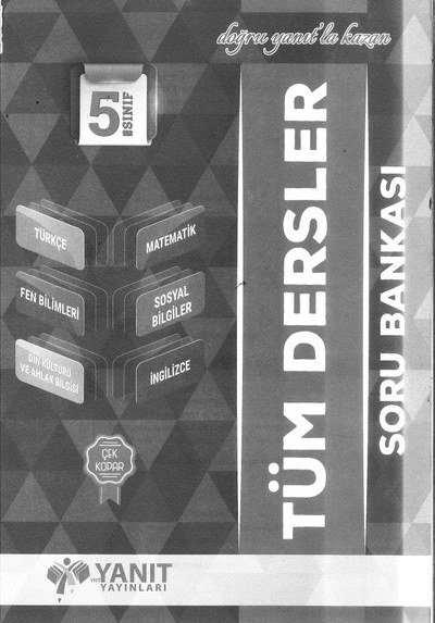 TÜM DERSLER SORU BANKASI