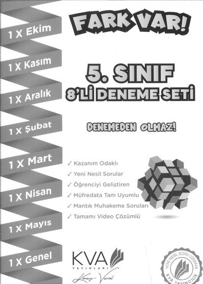 FARK VAR 8'Lİ DENEME SETİ Limon Fotokopi