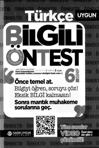 TÜRKÇE BİLGİLİ ÖNTEST
