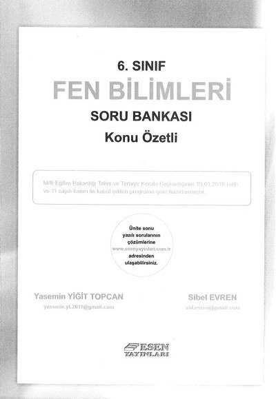 FEN BİLİMLERİ SORU BANKASI KONU ÖZETLİ Limon Fotokopi