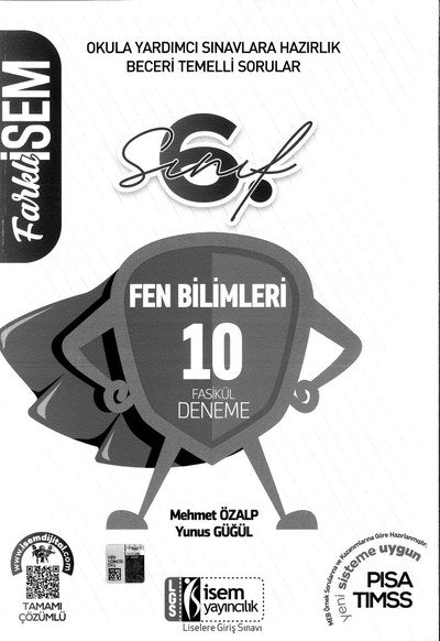 FEN BİLİMLERİ 10 FASİKÜL DENEME Limon Fotokopi