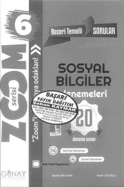 SOSYAL BİLGİLER DENEMELERİ Limon Fotokopi