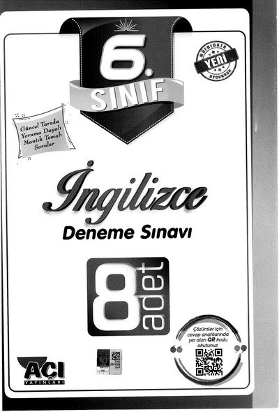 İNGİLİZCE DENEME SINAVI 8 ADET Limon Fotokopi