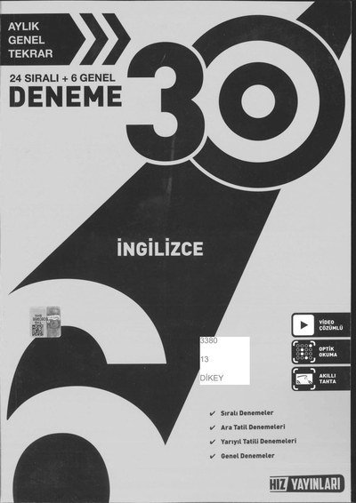 30 DENEME İNGİLİZCE