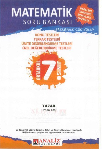 MATEMATİK SORU BANKASI Limon Fotokopi