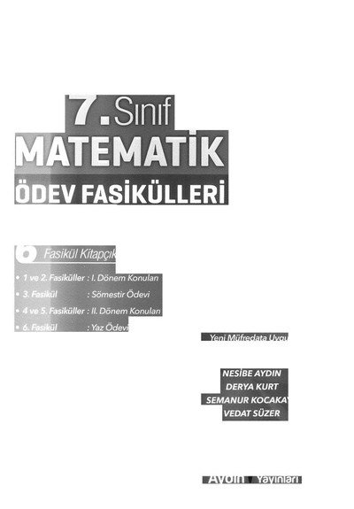 MATEMATİK ÖDEV FASİKÜLLERİ Limon Fotokopi