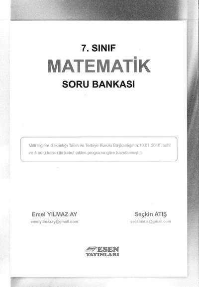 MATEMATİK SORU BANKASI