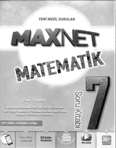 MAXNET MATEMATİK SORU KİTABI Limon Fotokopi