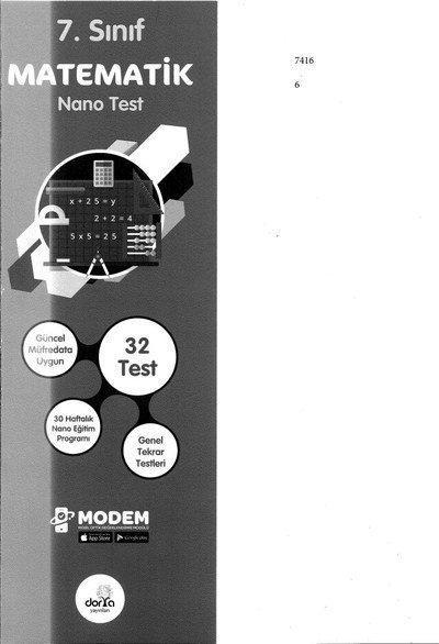 MATEMATİK NANO TEST 32 TEST Limon Fotokopi