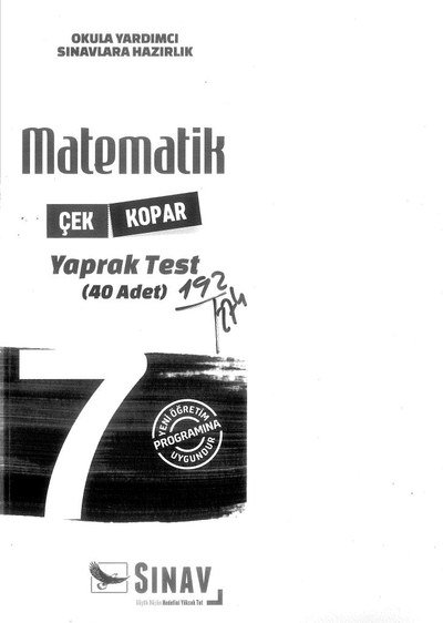 MATEMATİK YAPRAK TEST 40 ADET