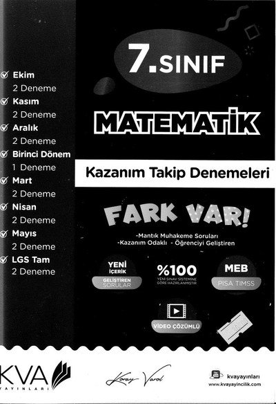 MATEMATİK KAZANIM TAKİP DENEMELERİ