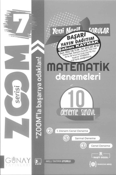 MATEMATİK DENEMELERİ 10 DENEME SINAVI Limon Fotokopi