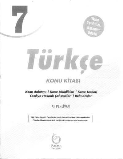 TÜRKÇE KONU KİTABI