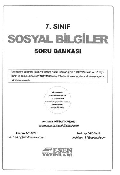 SOSYAL BİLGİLER SORU BANKASI Limon Fotokopi