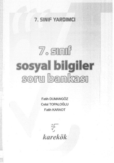 SOSYAL BİLGİLER SORU BANKASI