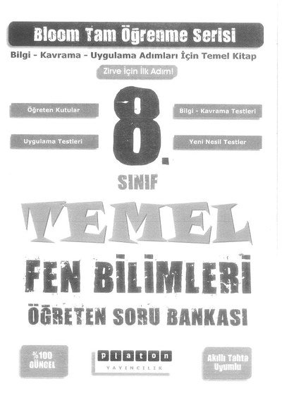 BLOOM TAM ÖĞRENME SERİSİ TEMEL FEN BİLİMLERİ SORU BANKASI Limon Fotokopi