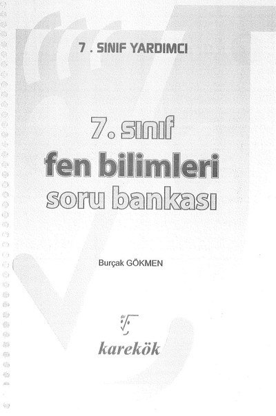 FEN BİLİMLERİ SORU BANKASI