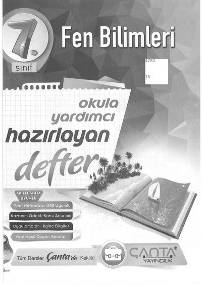 FEN BİLİMLERİ OKULA YARDIMCI HAZIRLAYAN DEFTER