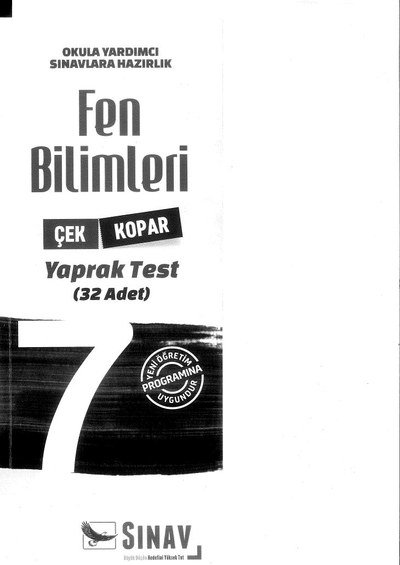 FEN BİLİMLERİ YAPRAK TEST 32 ADET Limon Fotokopi