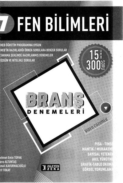 FEN BİLİMLERİ BRANŞ DENEMELERİ Limon Fotokopi