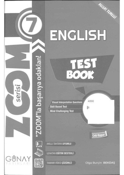 ENGLISH TEST BOOK ZOOM SERİSİ