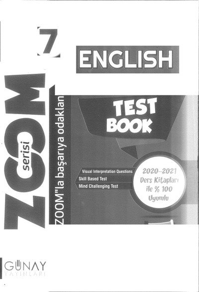 ENGLISH TEST BOOK ZOOM SERİSİ Limon Fotokopi