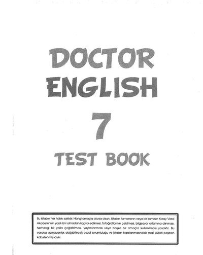 DOCTOR ENGLISH TEST BOOK