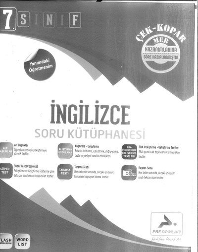 İNGİLİCZE SORU KÜTÜPHANESİ Limon Fotokopi