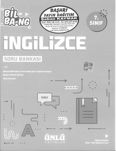 İNGİLİZCE SORU BANKASI BİL BA-NG Limon Fotokopi