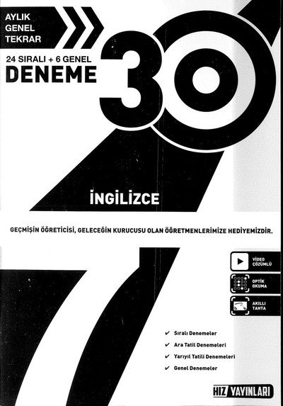 30 DENEME İNGİLİZCE Limon Fotokopi