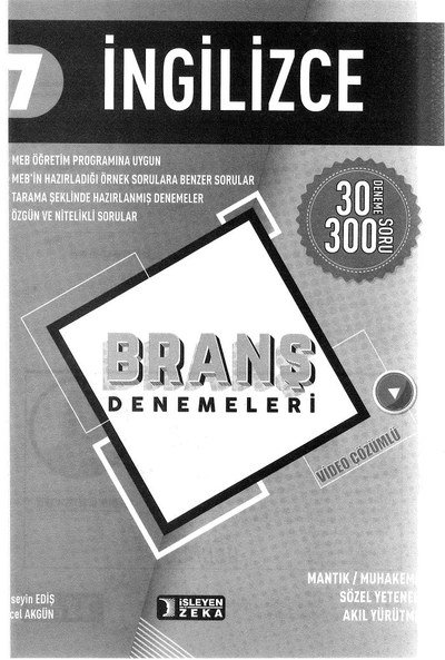 İNGİLİZCE BRANŞ DENEMELERİ 30 DENEME