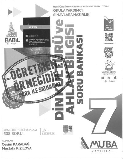 DİN KÜLTÜRÜ VE AHLAK BİLGİSİ SORU BANKASI Limon Fotokopi