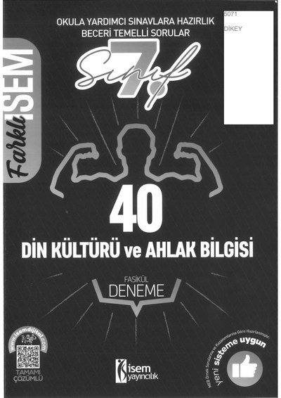 DİN KÜLTÜRÜ VE AHLAK BİLGİSİ FASİKÜL DENEME Limon Fotokopi