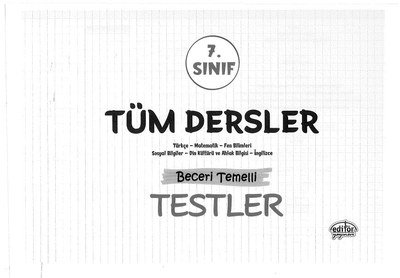 TÜM DERSLER BECERİ TEMELLİ TESTLER Limon Fotokopi