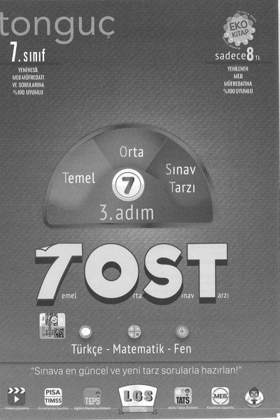 TEMEL ORTA SINAV TARZI 3. ADIM TOST Limon Fotokopi