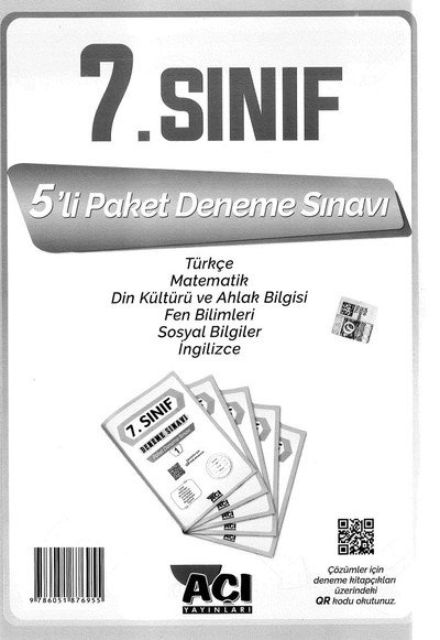 5'Lİ PAKET DENEME SINAVI Limon Fotokopi