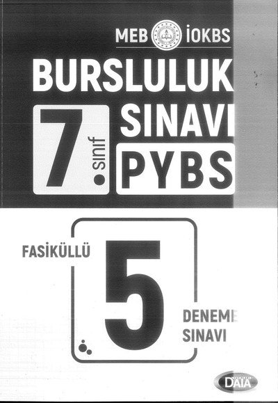 BURSLULUK SINAVI PYBS FASİKÜLLÜ 5 DENEME Limon Fotokopi