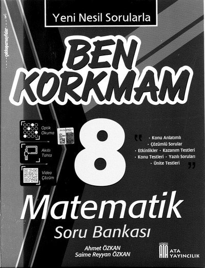 BEN KORKMAM MATEMATİK SORU BANKASI Limon Fotokopi