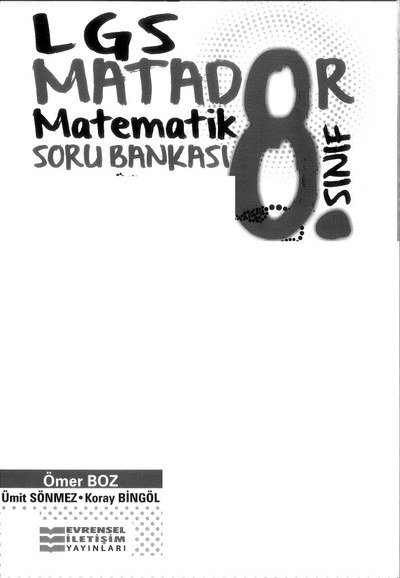 LGS MATADOR MATEMATİK SORU BANKASI Limon Fotokopi