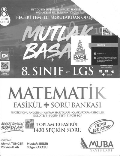 MUTLAK BAŞARI MATEMATİK FASİKÜL + SORU BANKASI
