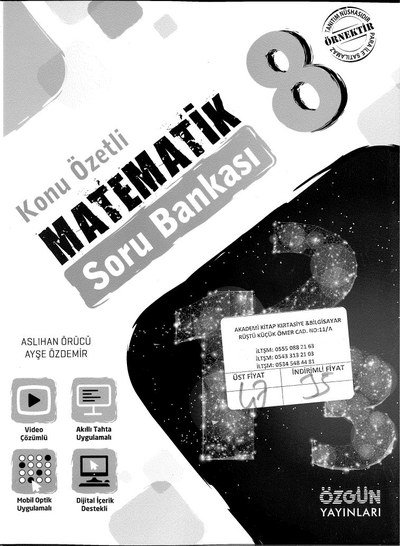 KONU ÖZETLİ MATEMATİK SORU BANKASI Limon Fotokopi