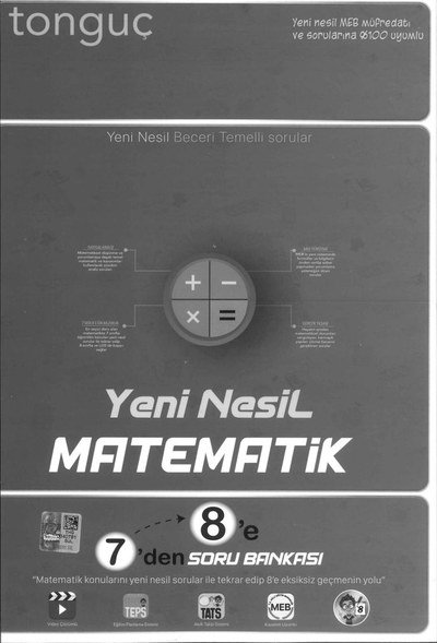 YENİ NESİL MATEMATİK 7'DEN 8'E SORU BANKASI Limon Fotokopi