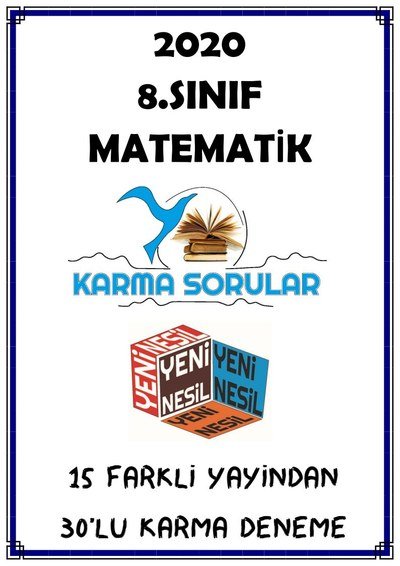 MATEMATİK KARMA SORULAR 15 FARKLI YAYINDAN 30'LU KARMA DENEME Limon Fotokopi