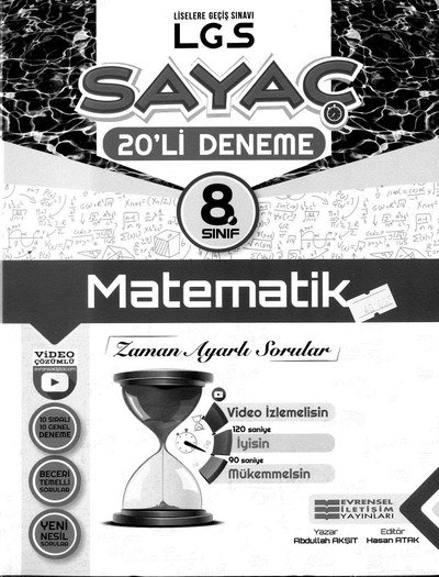 LGS SAYAÇ 20'Lİ DENEME MATEMATİK Limon Fotokopi