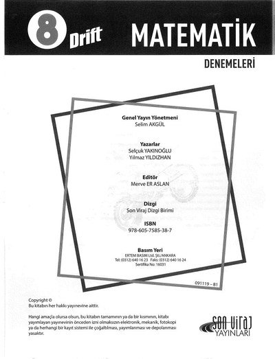 MATEMATİK DENEMELERİ Limon Fotokopi