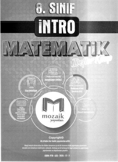 İNTRO MATEMATİK DEFTER KİTAP Limon Fotokopi