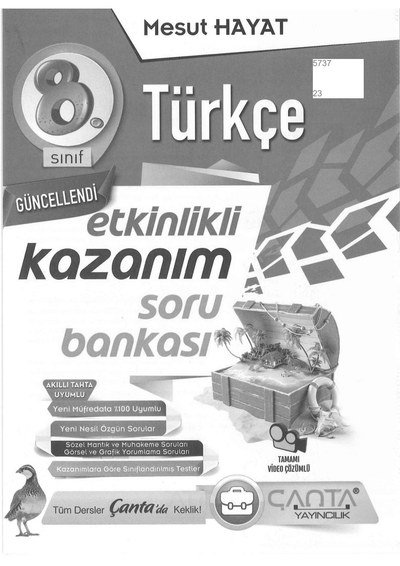 TÜRKÇE ETKİNLİKLİ KAZANIM SORU BANKASI